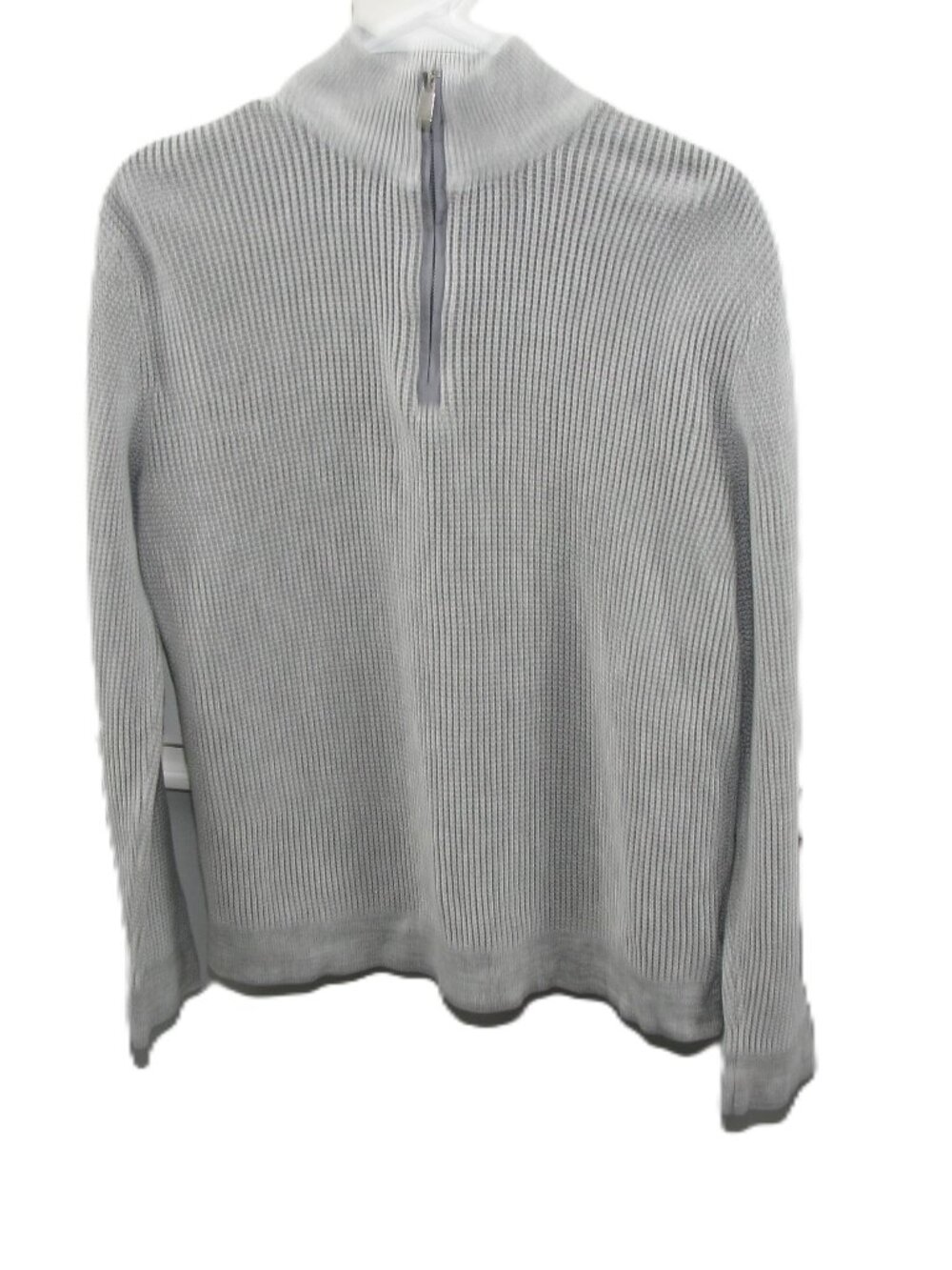 Calvin Klein Gray Partial Zip Thermal Long Sleeve Pull Over Size Medium
